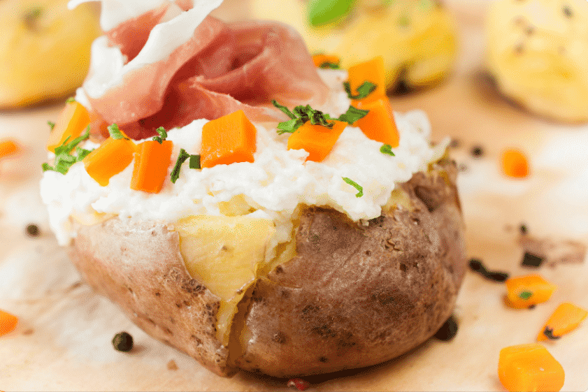 receita de batata recheada com carne desfiada e requeijão isso