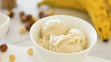 sorvete de banana congelada