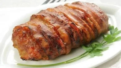 Bolo de carne moída com Bacon