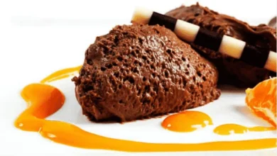 Mousse Rápido de Chocolate com Calda de Laranja, Faça Hoje Mesmo