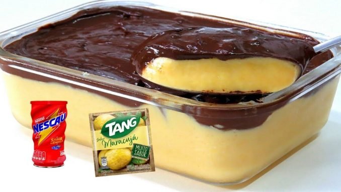 Usei Tang com Nescau e a Sobremesa ficou perfeita %E2%80%93 Usei Tang com Nescau e a Sobremesa ficou perfeita – Impossível comer só um pedaço