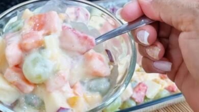 Salada de frutas com mousse de maracujá uma experiência que dá certo e faz muito sucesso