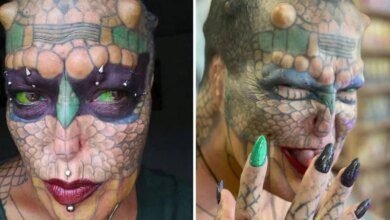 Mulher corta o nariz e tira as orelhas para parecer um dragão: sou um réptil