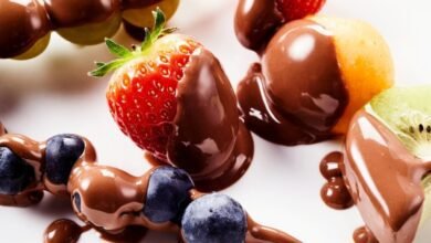 Espetinhos de Chocolate com Frutas