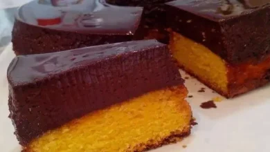 bolo de cenoura com pudim de chocolate