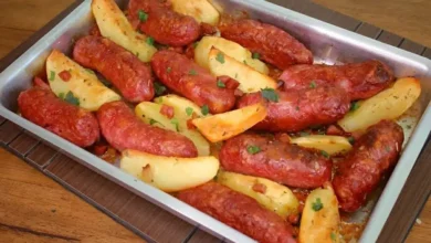 linguiça assada com batata um prato simples e delicioso para