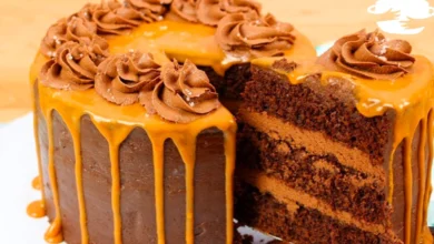 O mais incrível bolo brownie com caramelo e mousse de chocolate